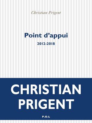 cover image of Point d'appui (2012-2018)